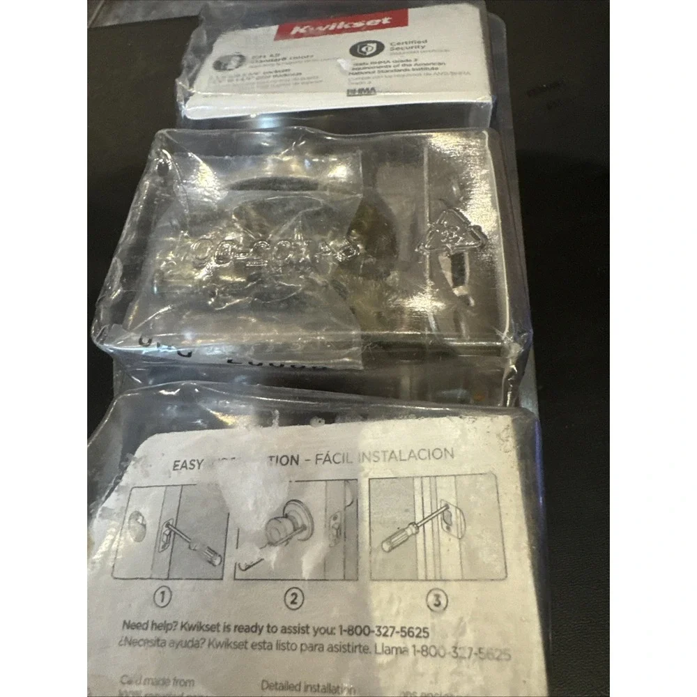 Kwikset Satin Nickel Hall/Closet Passage Door Knob‎ 200cv 15 Cp V1